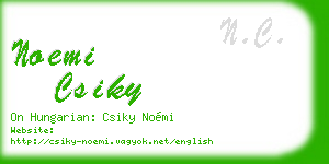 noemi csiky business card